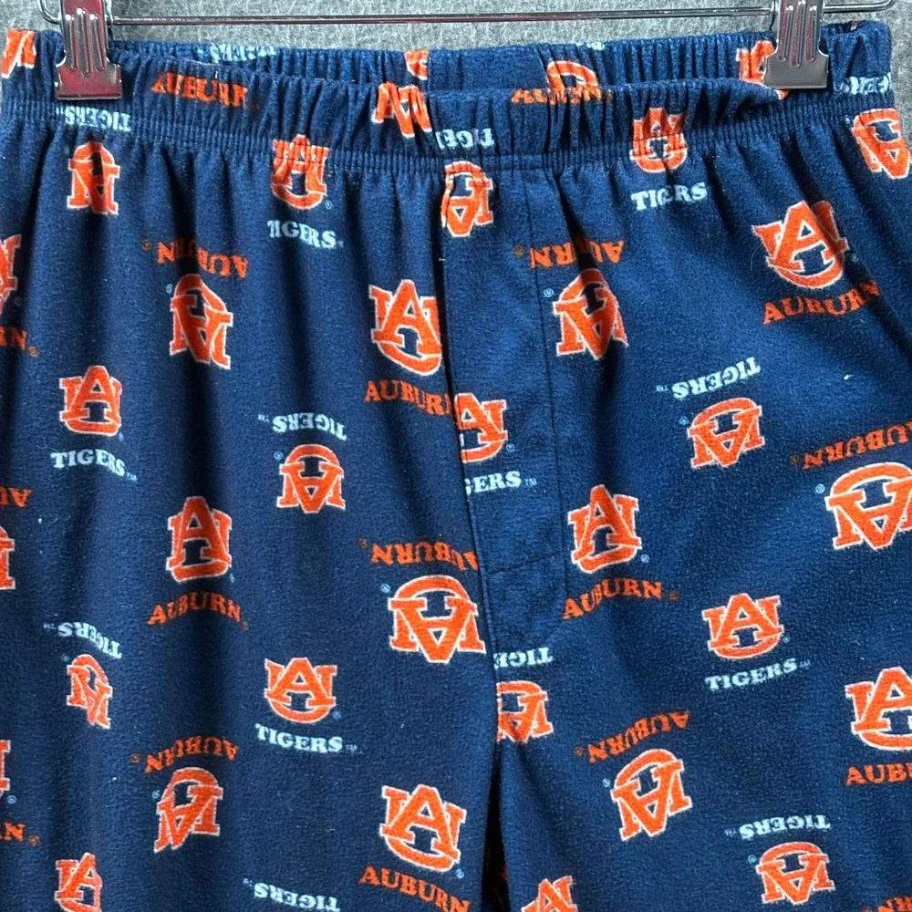 Genuine Stuff Auburn Tigers Fleece Pajama Pants‎ Unisex XL Navy Orange Logo
